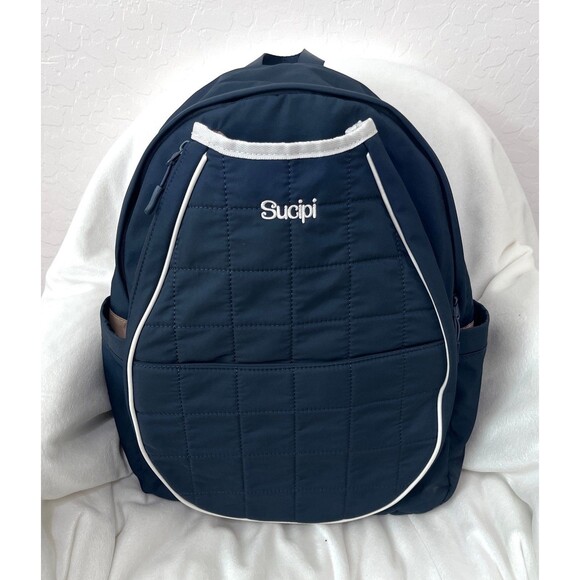 Sucipi Handbags - Sucipi Navy Quilted Tennis & Pickleball Backpack Bag — Excellent Condition